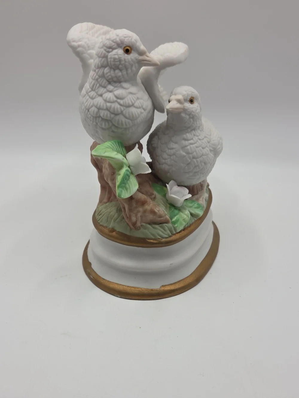 Musical Ceramic Dove Sculpture.  Vintage